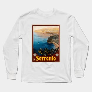 Sorrento, Italy - Vintage Travel Poster Design Long Sleeve T-Shirt